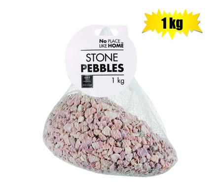 1kg Bag of Peach-Colored Polished River Stones