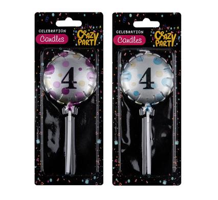 Joyful Balloon Birthday Candles (Set of 4)
