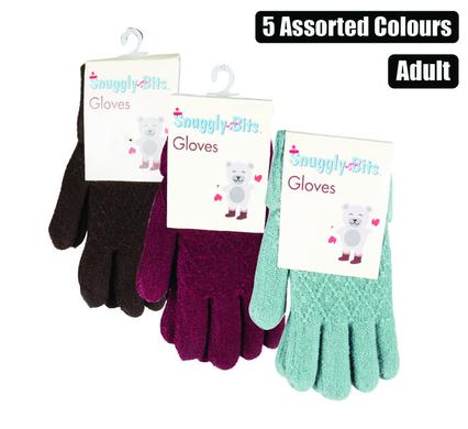 Adult Designer Knitted Winter Gloves (Assorted Patterns)