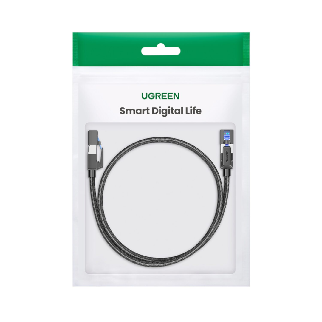 UGREEN Cat8 Nylon Braided Ethernet Cable – 40Gbps with Modular Plugs – 2m