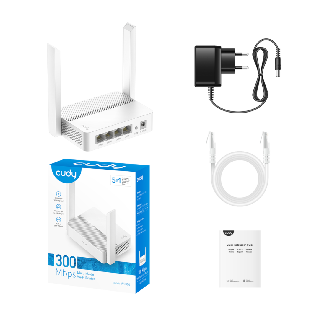 Cudy N300 2.4GHz Wi-Fi Router