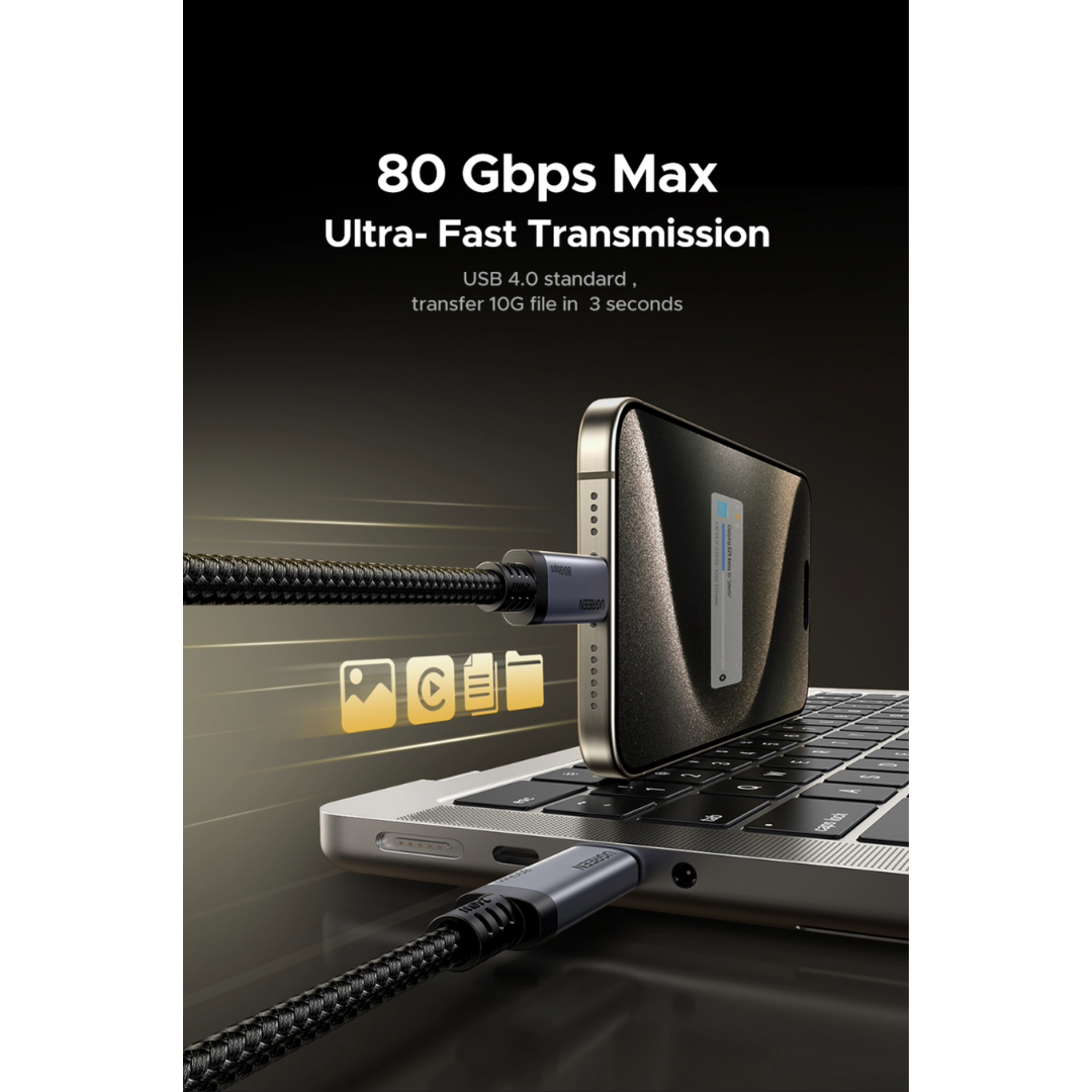 UGREEN USB4 Gen4 240W USB-C to USB-C Cable (Black)