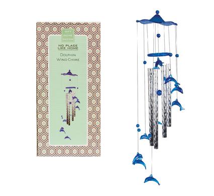 60cm Nautical Dolphin Acrylic & Metal Wind Chime