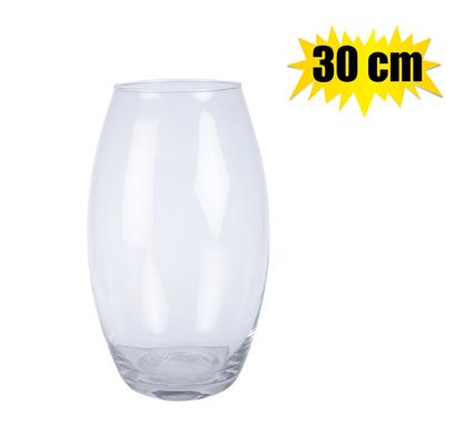 30cm Clear Convex Glass Florist Vase