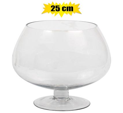 25cm Footed Glass Vase (Assorted Designs)