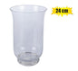 24cm Clear Glass Hurricane Vase & Candle Holder