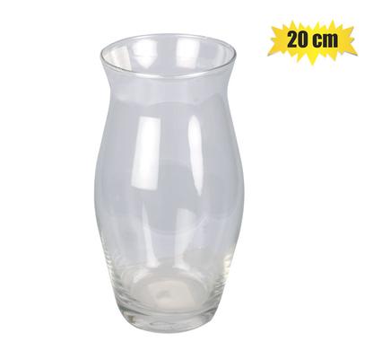 20cm Clear Glass Amphora Decorative Vase