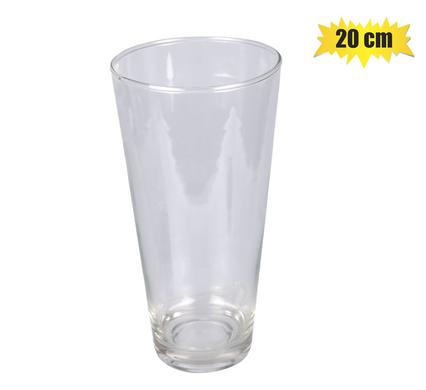 20cm Clear Glass "Iris" Flower Vase