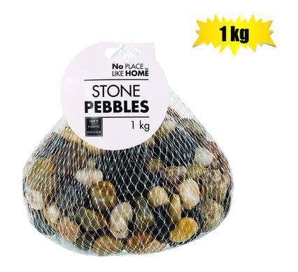 1kg Bag of Assorted Natural Riverstones