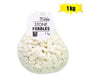 1kg Bag of White Polished River Stones