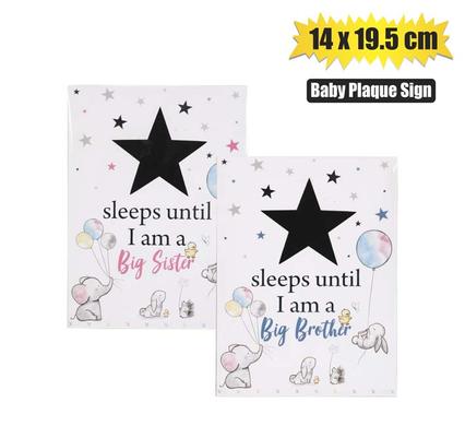 Assorted 14x19.5cm MDF Daily Countdown Plaque