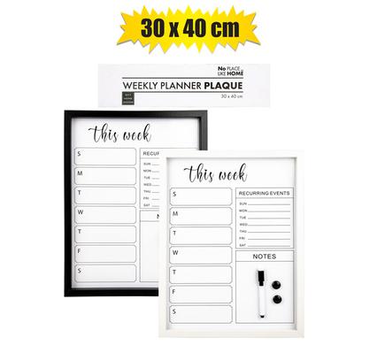 30x40cm MDF Weekly Dry-Erase Planner Board