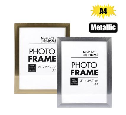 Assorted A4 Plastic Certificate Frame with Metallic Finish