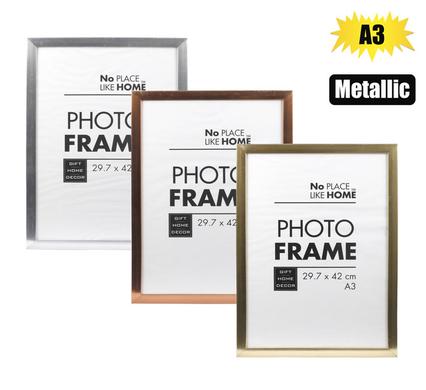 Assorted A3 Plastic Certificate Frame with Metallic Finish