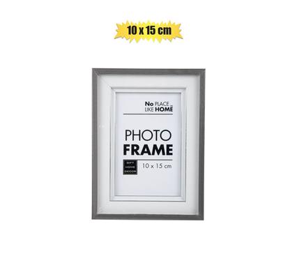 Grey Dimensional Plastic Photo Frame (10x15cm)