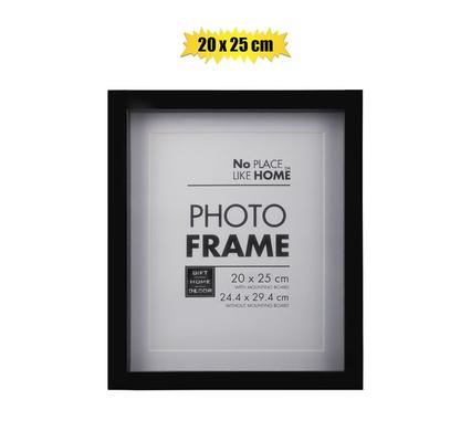 Black Plastic Shadow Box Frame (20x25cm / 8x10 inch)