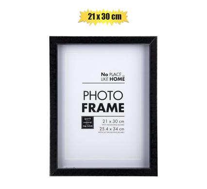 Black Plastic Shadow Box Frame (21x30cm / A4 Size)