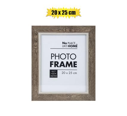 Rustic Woodgrain-Look Plastic Photo Frame (20x25cm / 8x10 inch)