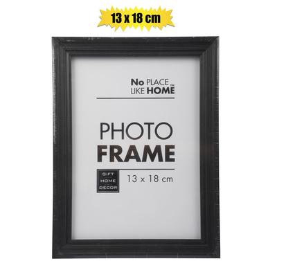 Black Plastic Photo Frame - 13x18cm