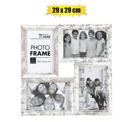 4-Photo Plastic Collage Frame (Stressed Finish)