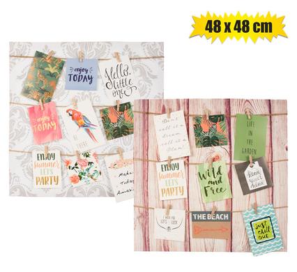 Plastic Wash-Line Photo Frame - 48x48cm (Assorted)