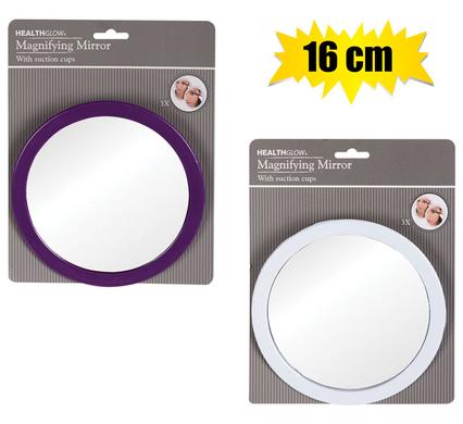 16cm Plastic Magnifying Suction Wall Mirror