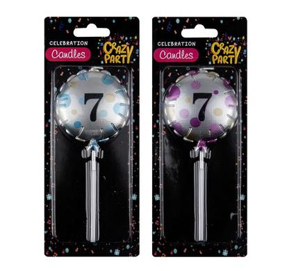 Cheerful Balloon Birthday Candles (Set of 7)