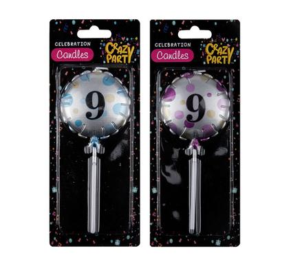 Deluxe Balloon Birthday Candle Set (9-Pac