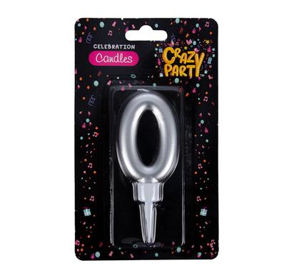 Giant Foil Finish Number '0' Birthday Candle