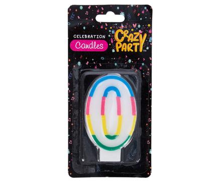 Classic Number '0' Birthday Candle