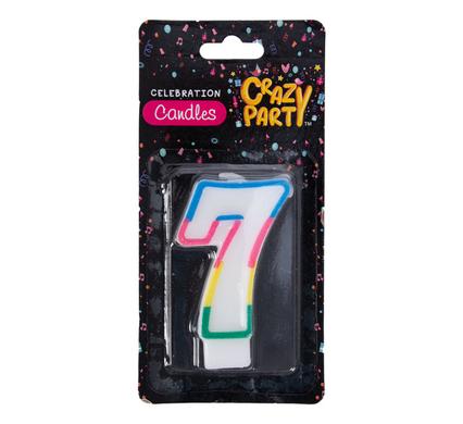 Classic Number '7' Birthday Candle