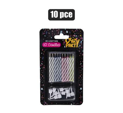 10-Piece Re-Lighting Trick Birthday Candles
