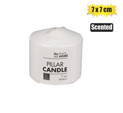 Classic White Scented Pillar Candle (7cm x 7cm)