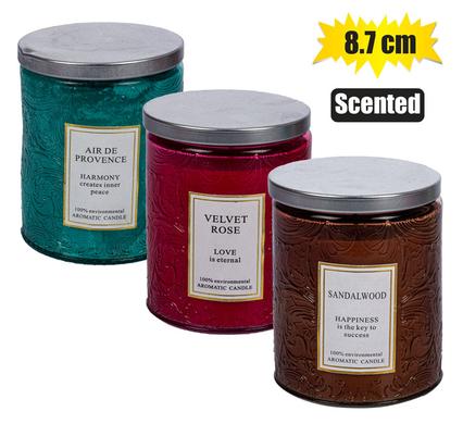 Scented Glass Jar Candle with Lid (8.7cm)