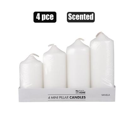 Assorted Scented Mini Pillar Candle Set (4 Pieces)