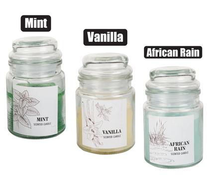 Large Scented Glass Candle with Lid (11cm High)