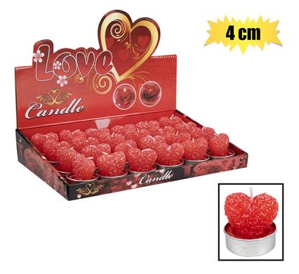 Heart-Shaped Candle in Decorative Tin Holder