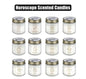Zodiac Scented Candle in Glass Jar with Metal Lid
