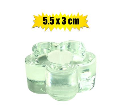 Daisy-Shaped Glass Tea Light Holder (5.5cm)
