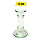 Elegant 13cm Clear Glass Candle Holder
