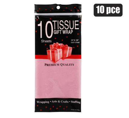 50x66cm Premium Pink Tissue Paper Sheets (10 Pack)