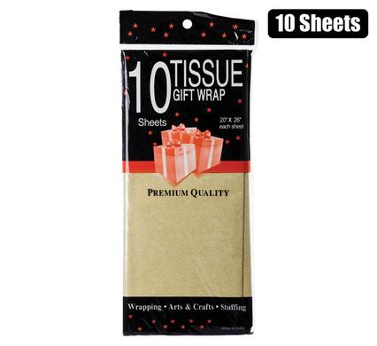 50x66cm Premium Metallic Gold Tissue Paper Sheets (10 Pack)