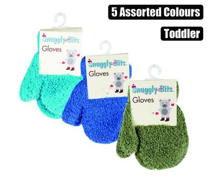 Snuggly Bits Assorted Plush Toddler Mittens