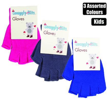 Kids' Acrylic Knit Fingerless Gloves