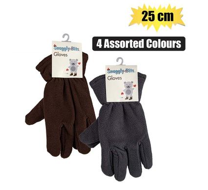 Adult Plain Fleece Winter Gloves (25cm Length)