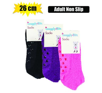 Adult Plain Non-Slip Indoor Socks (26cm)