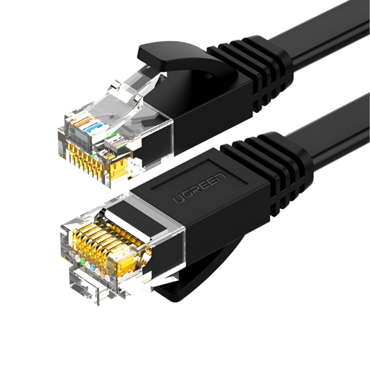 UGREEN NW102 Cat6 U/UTP Flat Ethernet Cable 15m – Black