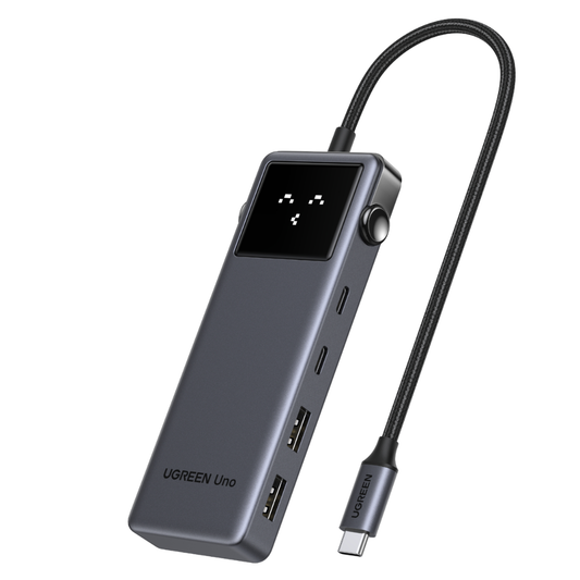 UGREEN 6-in-1 Type-C Hub with 4K HDMI, 100W PD & 10Gbps USB Ports – Grey