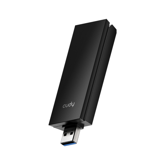 Cudy AX5400 Wi-Fi 6E USB 3.0 Tri-Band High-Gain Adapter-Black