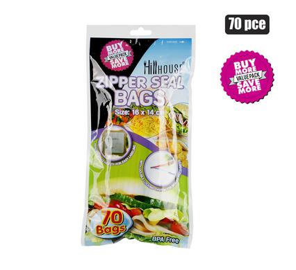 Bulk Value: 16x14cm Zipper Seal Disposable Storage Bags (70 Mega Pack)